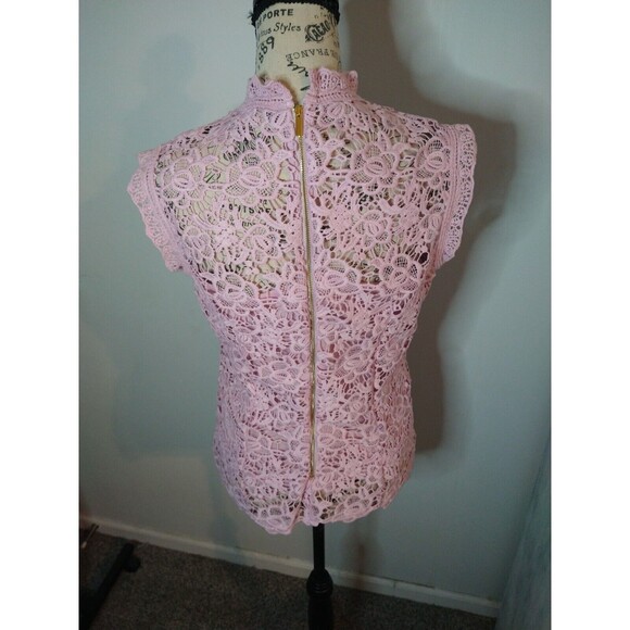 Nanette Lepore Sleeveless Lace Top Sm Boho Cottage Core Feminine Y2k - Picture 5 of 9